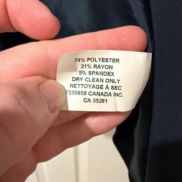 NWOT SCAPA Lauren Perre Navy Jacket Blazer Zippered Women 16 Career Canada - Picture 9 of 12